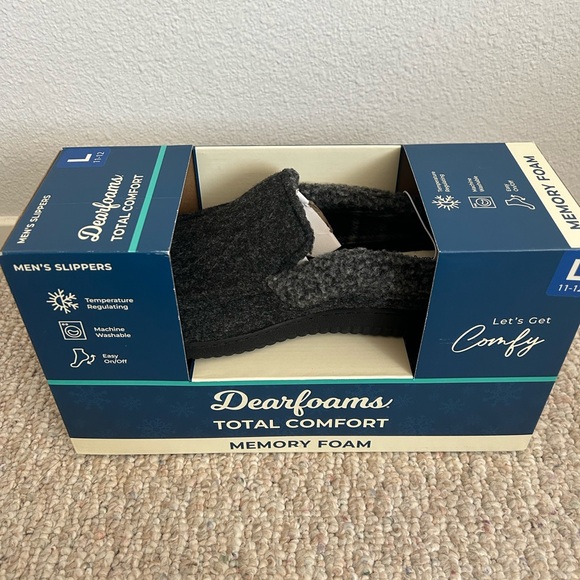 New Men’s Dearfoam slippers size L 11/12 - Picture 2 of 6